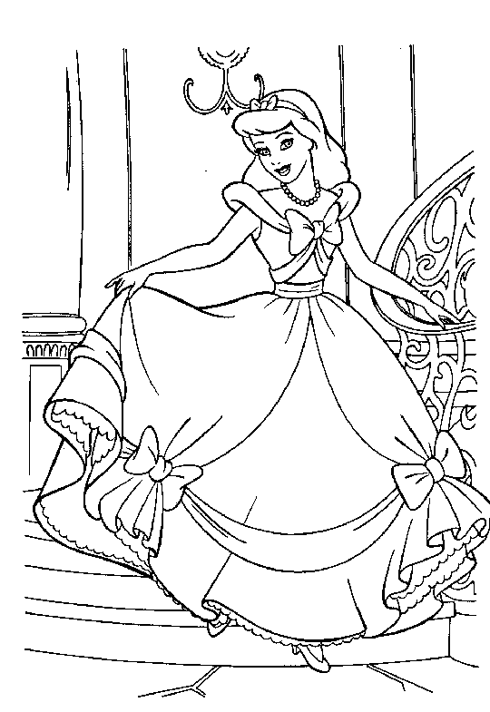 Ausmalbilder für Kinder Cinderella